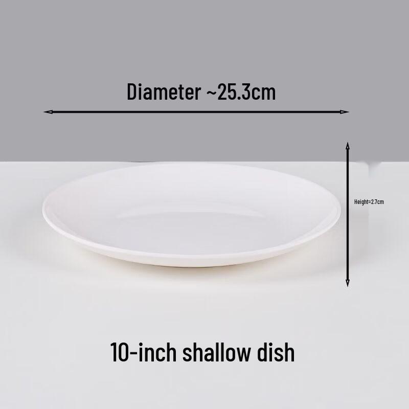 Di Rui En Melamine Round Dinner Plates (10-Pack)
