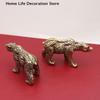 Antique Brass Cute Small Bear Statue Office Desk Ornaments Decorations Crafts Collections Animal Figurines Miniatures Home Decor