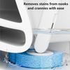 Toilet Brush & Holder Set - Disposable Replaceable Brush Heads, Wall-Mounted, Ideal for Bathroom & Commercial Cleaning