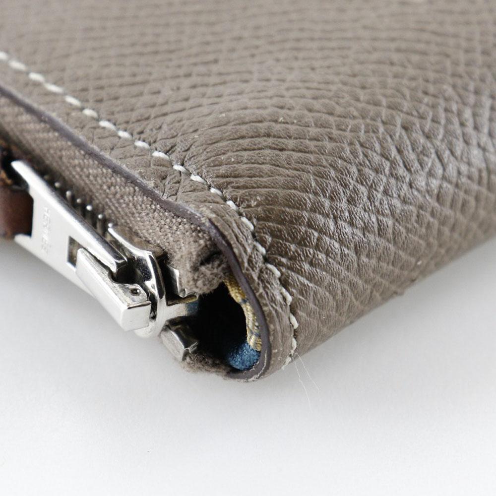 HERMES Azap Long Silk Inn Purse Etope Epsom/silk Women Used