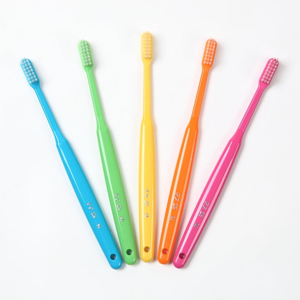 Fukuda Brush Kogyo in 4 of Dental [Made Japan] 20-Pack (5 Colors, Each) Toothbrush, FP23-M (Regular)