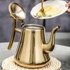 With Lid Tea Pot With Filter Thickened Water Kettle With Strainer Elegant Coffee Kettle  Hotel Use
