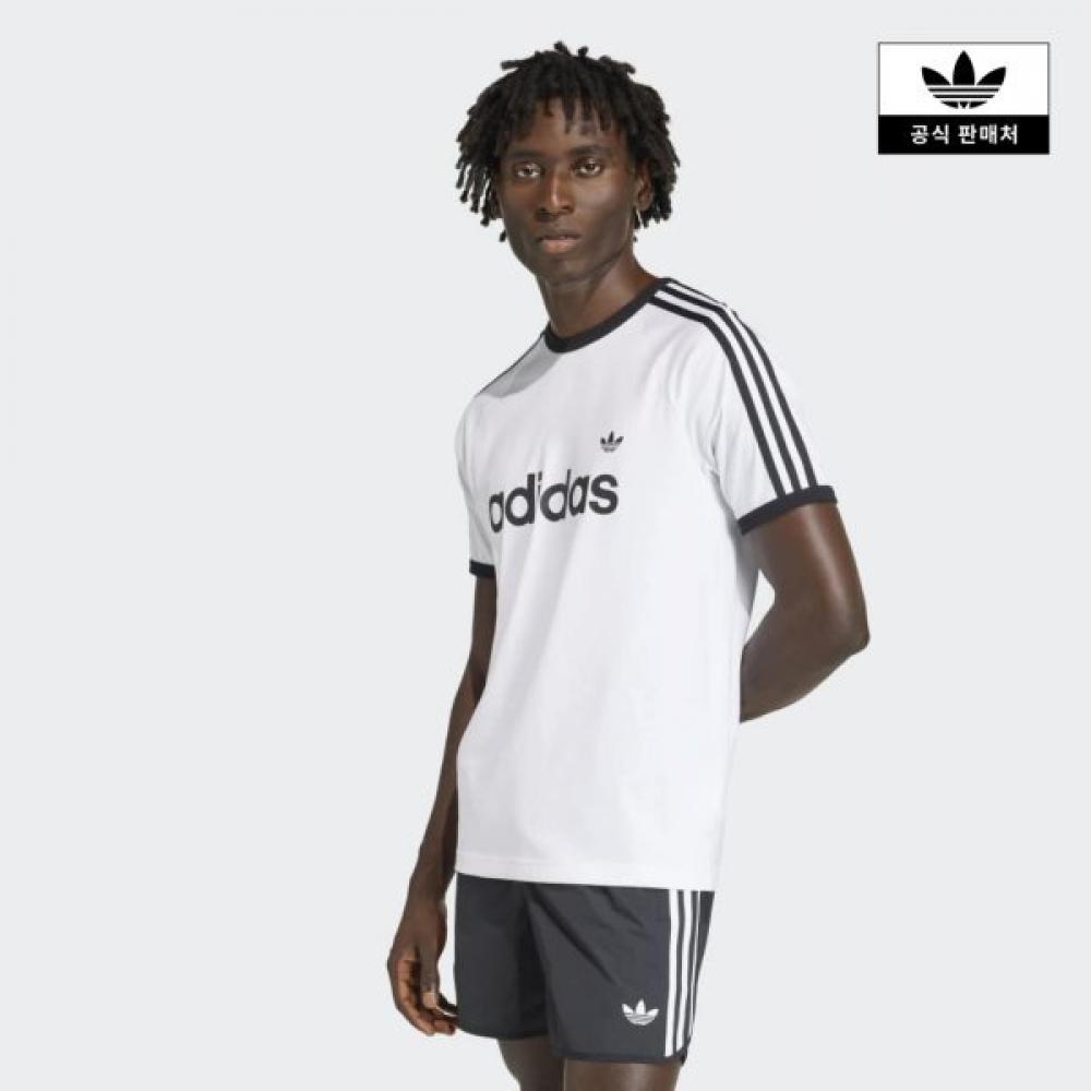 

Adidas 3 STripe Slim Ringer T shirT Kf0418 KF0418/S
