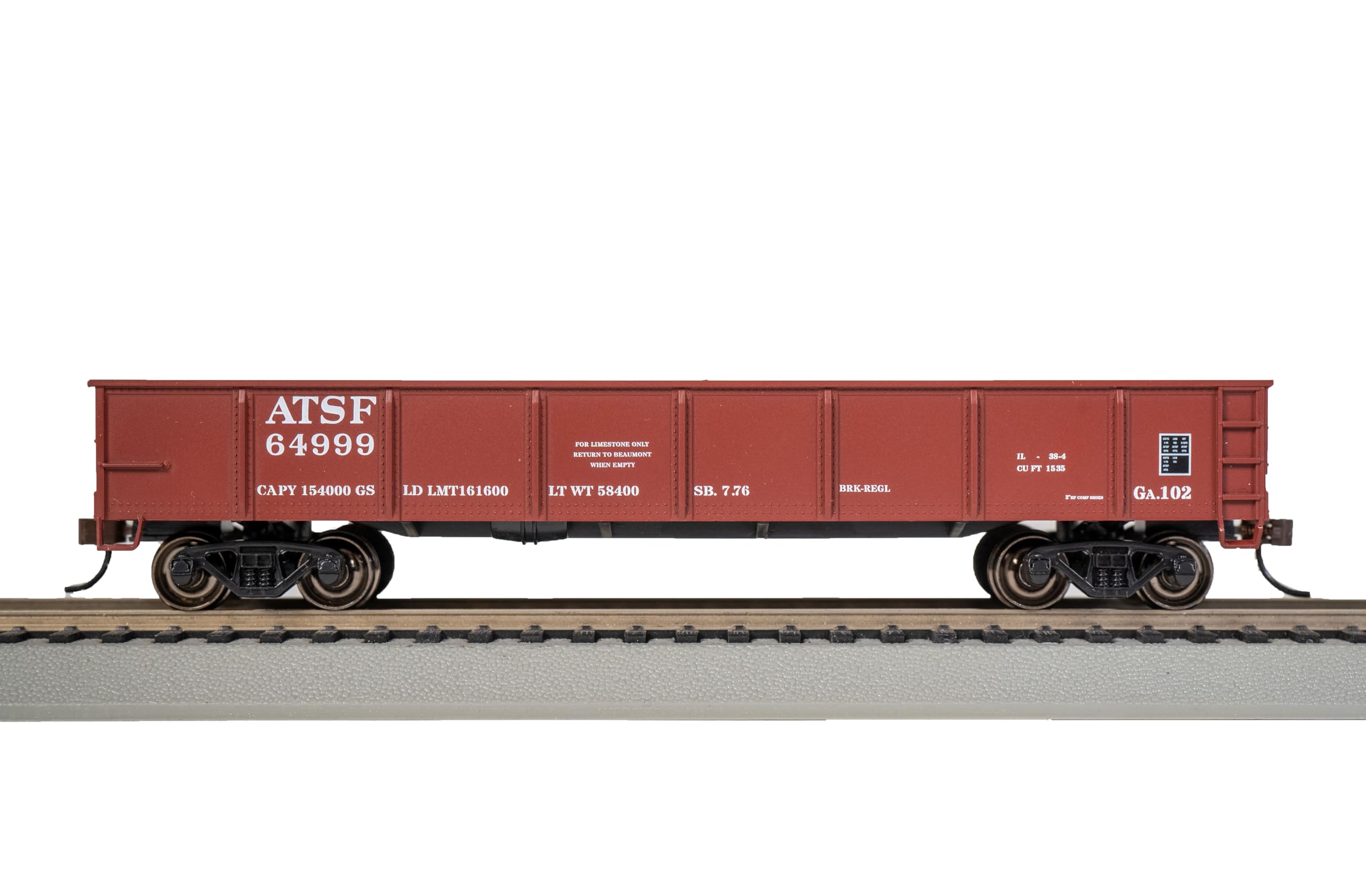 

Bachmann Trains - 40 Gondola - Santa FE #64999 - Oxide Red - HO Scale