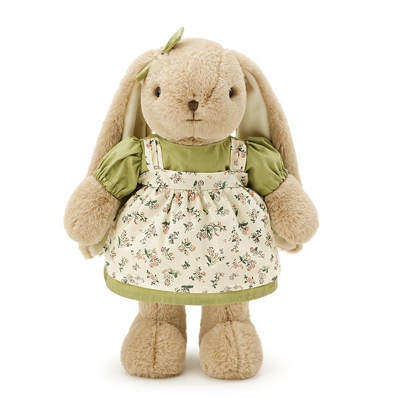 Hug Baby New Lily Rabbit Plush Toy Cute Coffee Long Ears Rabbit Cloth Doll Birthday Gift Rabbit 2026