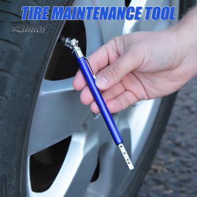 Autoreifendruckprüfer mit Profiltiefenmesser, Ablassventil für Hochdruck-Autoreifen, Autosicherheits-/Wartungswerkzeug für optimale Reifenpflege