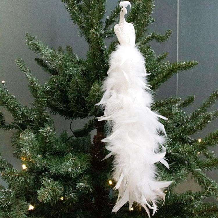 Peacocks Statue Christmas Tree Toppers Simulated Three-dimensional Decorations