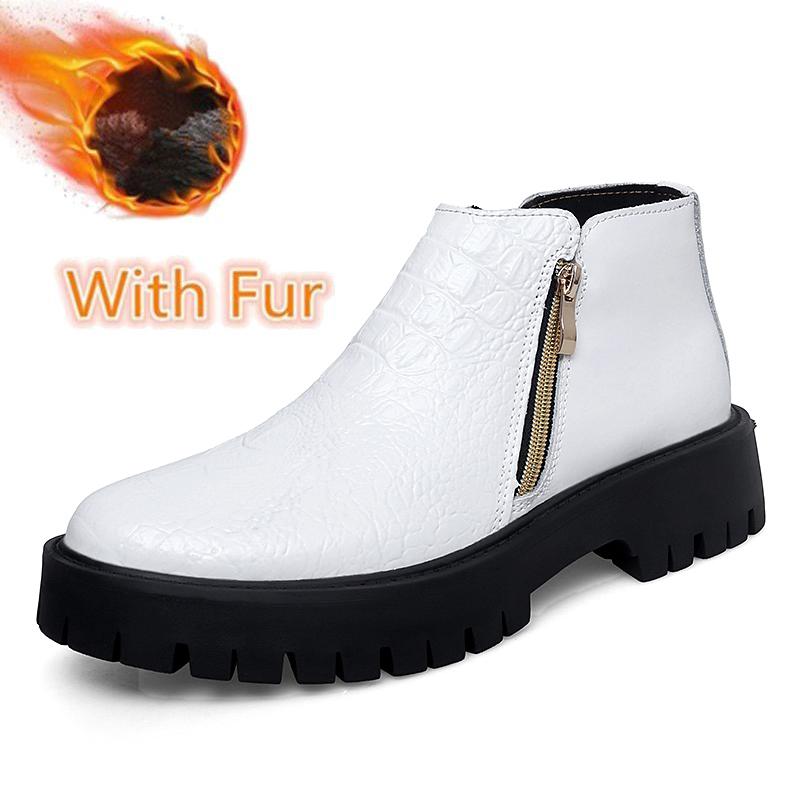 Fashion Mens Chelsea Boots Side Zipper Mid Top Leather Casual Shoes Vintage Style Male Ankle Boots Handmade Business Dress Botas