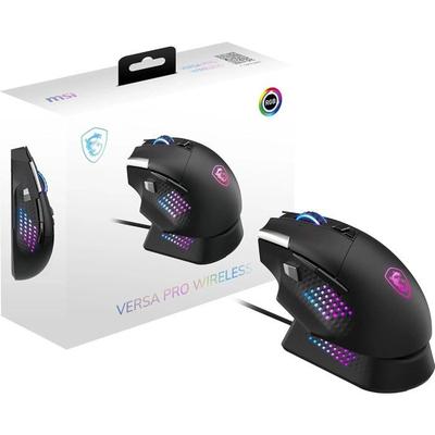 Bezdrátová herní myš Bluetooth/2,4 GHz/USB - MSI VERSA PRO Wireless - Nabíjecí stanice - Černá
