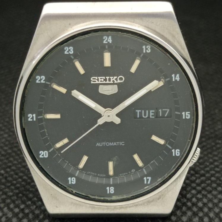 POUŽITÉ VINTAGE SEIKO 5 AUTO 6309A JAPONSKO PÁNSKÉ ORIGINÁLNÍ CIFERNÍK HODINKY 608g-a316387-2 SKU608g-a316387