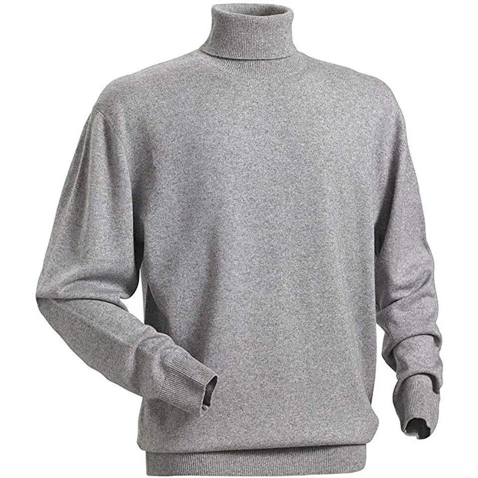 

Новый осенне-зимний толстый теплый свитер, облегающий мужской свитер, мужской многоцветный вязаный свитер XXXL светло-серый