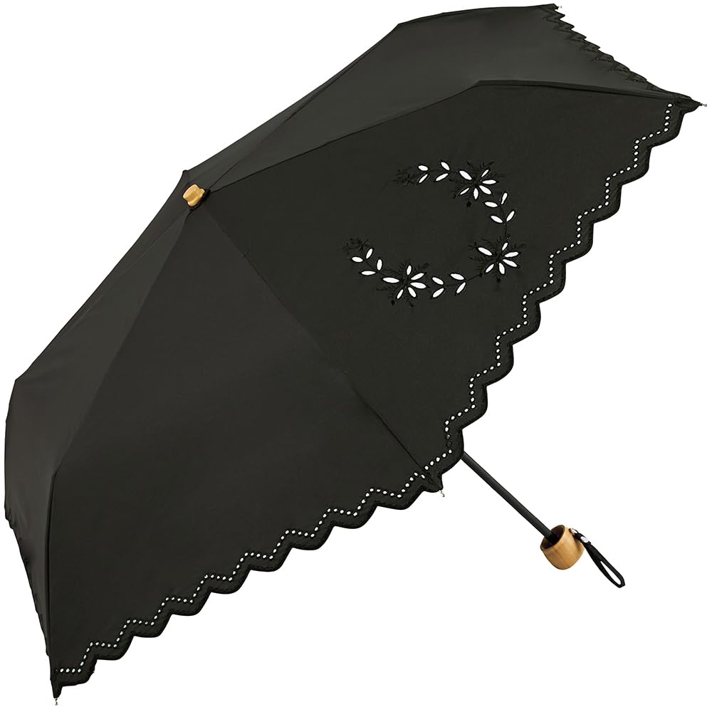 

ПОТОМУ ЧТО Складной зонт Ажурная перфорация Мини Черный B-095340 чёрный