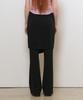 GENERALIDEA Button Slit Skirt Set Pants [Black] / Gf2Lpt511