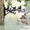 Wall-Mounted Plant Hanger with Bird & Leaf Design - Heavy-Duty, Easy-to-Install Hook for Outdoor Flower Baskets