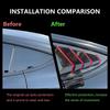 For Tesla Model 3 2017-2023 Car Rear Louver Window Side Shutter Cover Trim Sticker Vent Scoop ABS Carbon Fiber Red Accessories