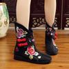 Autumn and Winter Cloth Shoes Platform Embroidered Shoes Versatile Non-slip Boots