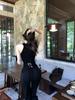 = Half turtleneck knitted high-end vest top for women