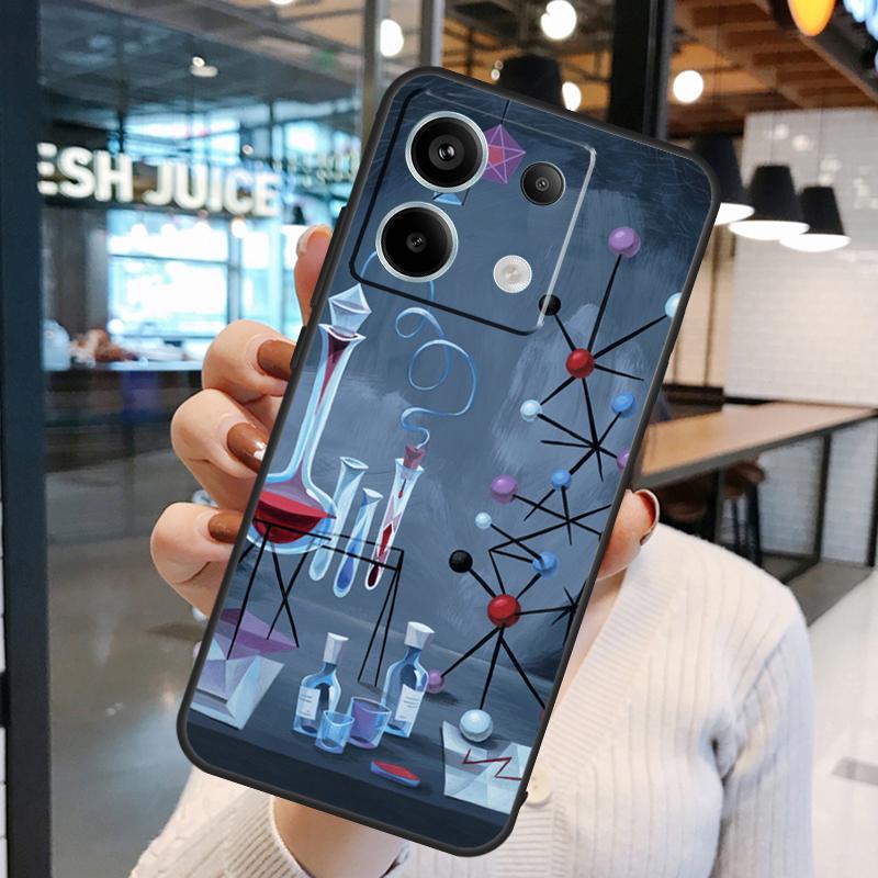 Science Chemistry Style Case For Xiaomi Redmi Note 14 Pro 10 11 12 13 15 Pro Plus Redmi 15 10C 12C 13C 14C 15C Cover