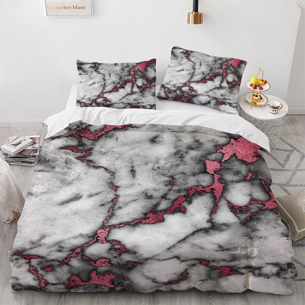 Geometric luxury honeycomb stone pattern 3D printed bedding set queen size 2/3pcs microfiber duvet cover cool style