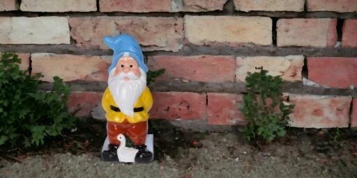 Gartenzwerg Gartendekoration Figur 30cm Blau
