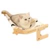 Cat Hammock Window Perch Adjustable Cat Bed with Wood Frame No Drilling Pet Hammock for Bedside Windowsill Indoor Cats