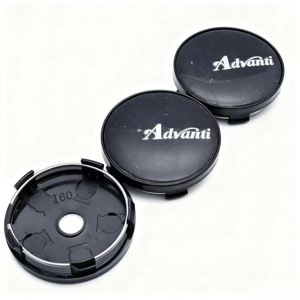 4pcs Advanti Racing Logo Emblem Car Wheel Center Caps O.D 60MM Clips 56MM Wheels Hub Dust Cap Rim Hubcaps Cover Car Accessories