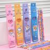 Cartoon Astronaut Pencil Set with Erasers - 4-Piece Kids' Drawing and Writing Stationery