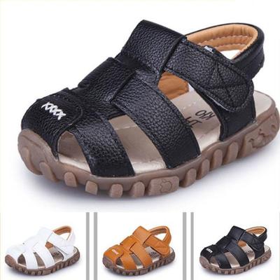 Summer Fashion Children Boys Skórzane sandały Casual Hollow Beach Shoes