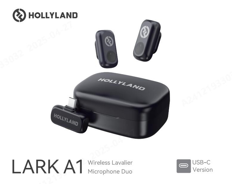 Hollyland Lark A1 Drahtloses Mikrofon für iPhone 15/16/17 & Android, 48kHz/24-bit, Mini-Mikrofon für YouTube, Podcast, Vlogging