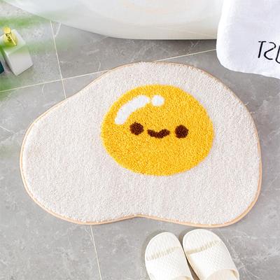 Tappetino da bagno carino, tappeto morbido antiscivolo per docce, uova creative, peluche, microfibra, super assorbente, decorazione per la camera dei bambini