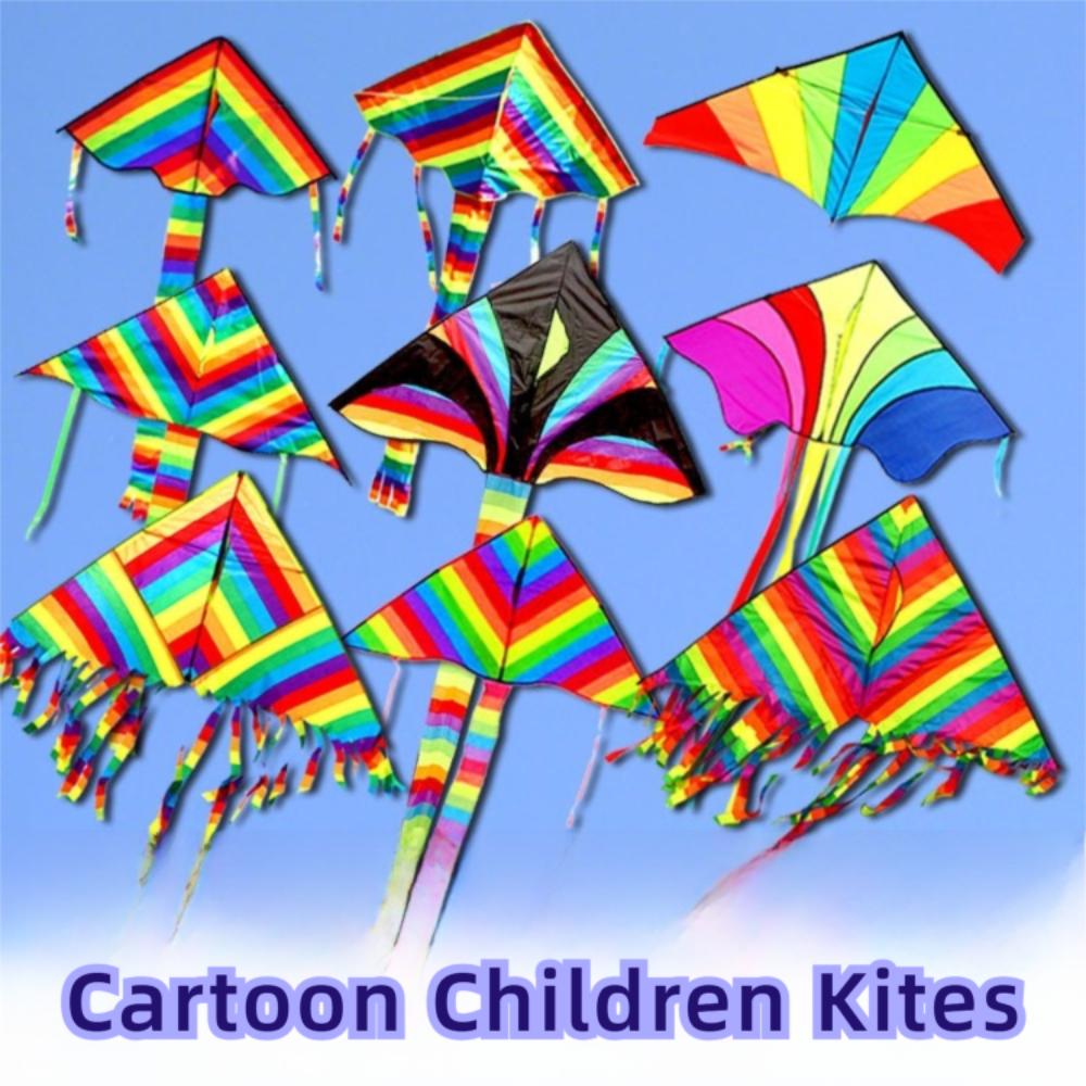 Easy to Fly Large Delta Kites 1.1/1.4 m Outdoor Flying Toy Children Cartoon Kite  Kids & Adults