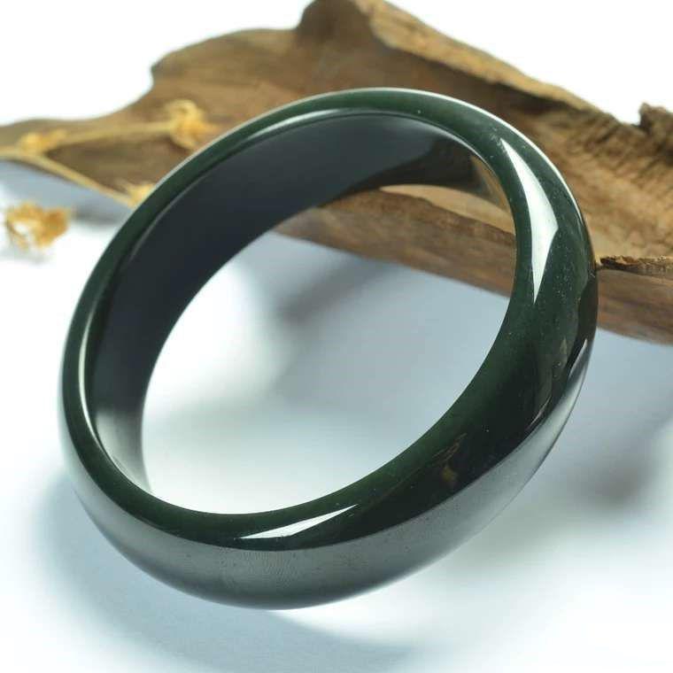 Hetian Black-Green Jade Bracelet for Women - Tower Green Jade, Ideal Birthday Gift for Best Friend