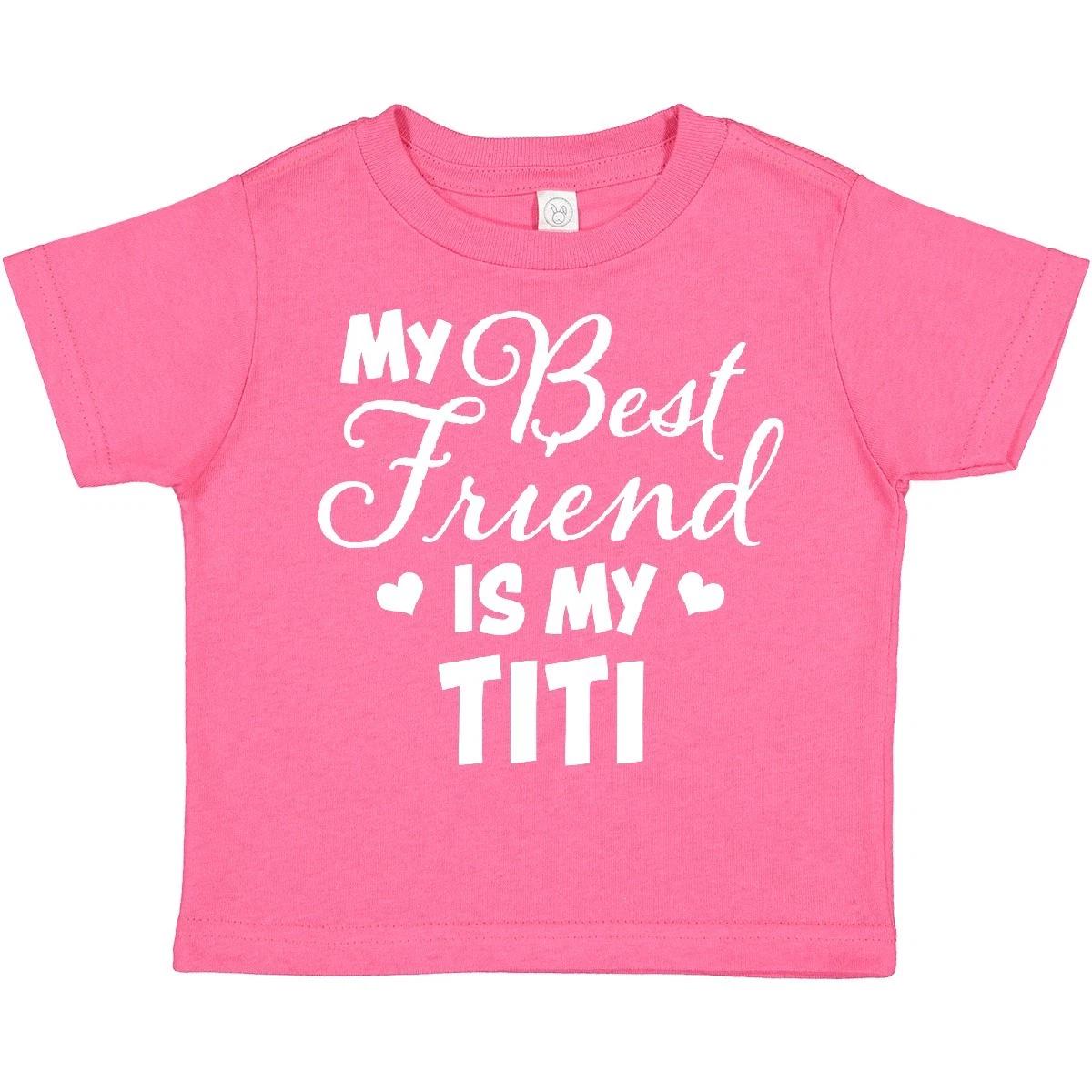Inktastic My Best Friend Is My Titi With Hearts Toddler T-Shirt Family Child Kid 130