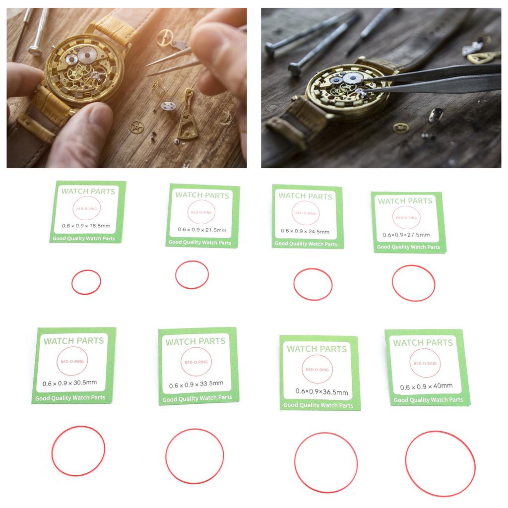 49 Piezas Reloj Impermeable O Junta Reparación Kit de Reemplazo Juego de Arandelas para Reloj para Mantenimiento