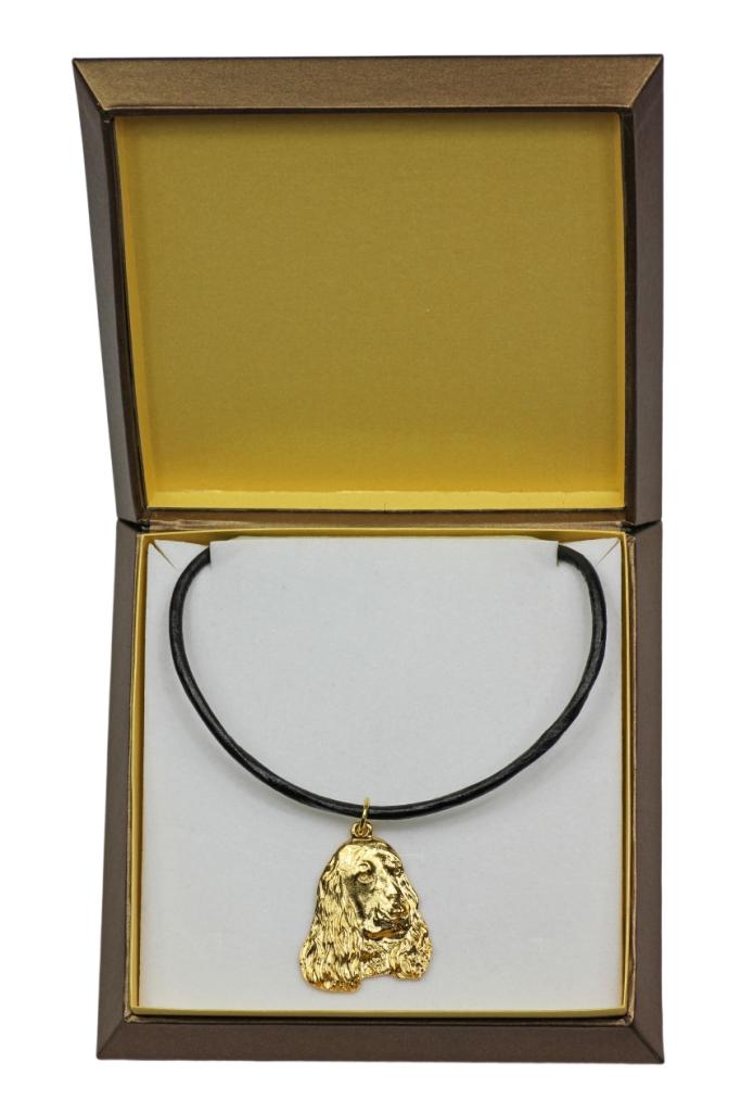 

English Cocker Spaniel I - Dog necklace in gift box, gold-plated pendant for dog fan, striking jewellery by Art-Dog
