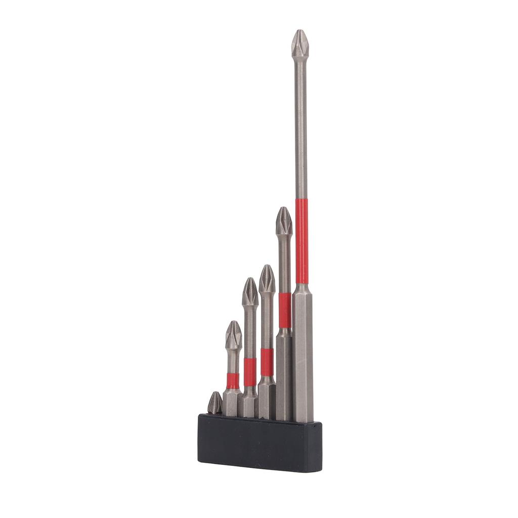 6PCS Electric Screwdriver Bits Cross Head Drill Driver Bit Set Alloy Steel Strong Magnetic Power Bits