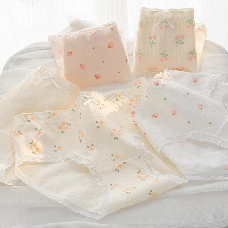 

Женское хлопковое нижнее белье 7A антибактериальное промежность дышащая сумка на талии ягодицы милые студенческие треугольные брюки XL 6 items