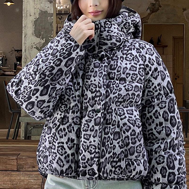 

Модные женские зимние короткие пальто с капюшоном, свободные женские парки, толстая теплая верхняя одежда M белый