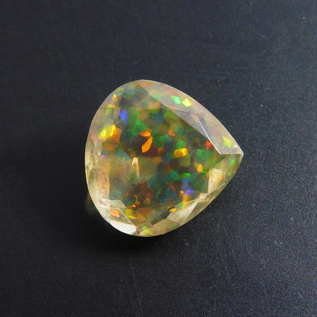 Pear Lab Created Opal 10 Ct Fabulous Certified Loose Gemstone