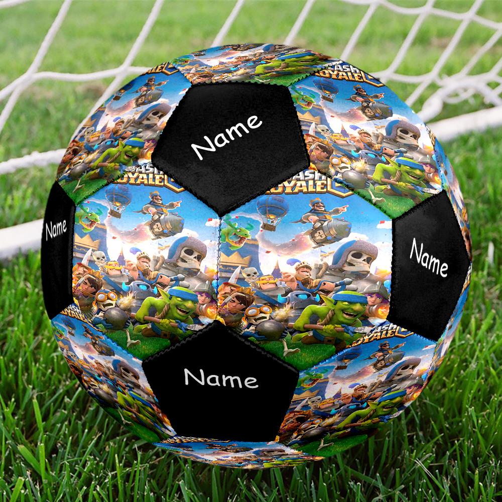 Custom Name Clash Royale Theme Size 5 Soccer Ball, Suitable for Both Indoor and Outdoor Matches, a Gift Suitable for Everyone.