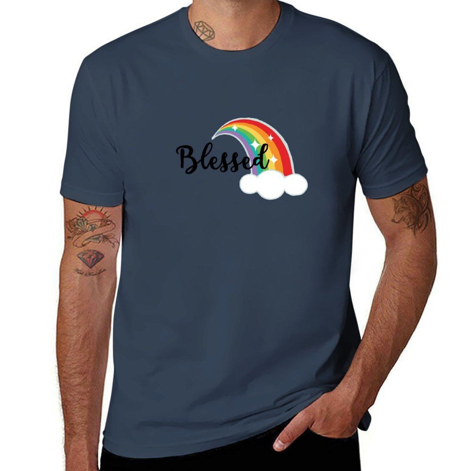 Blessed Rainbow Baby TShirt man t shirt luxury man graphic t shirt TShirt S