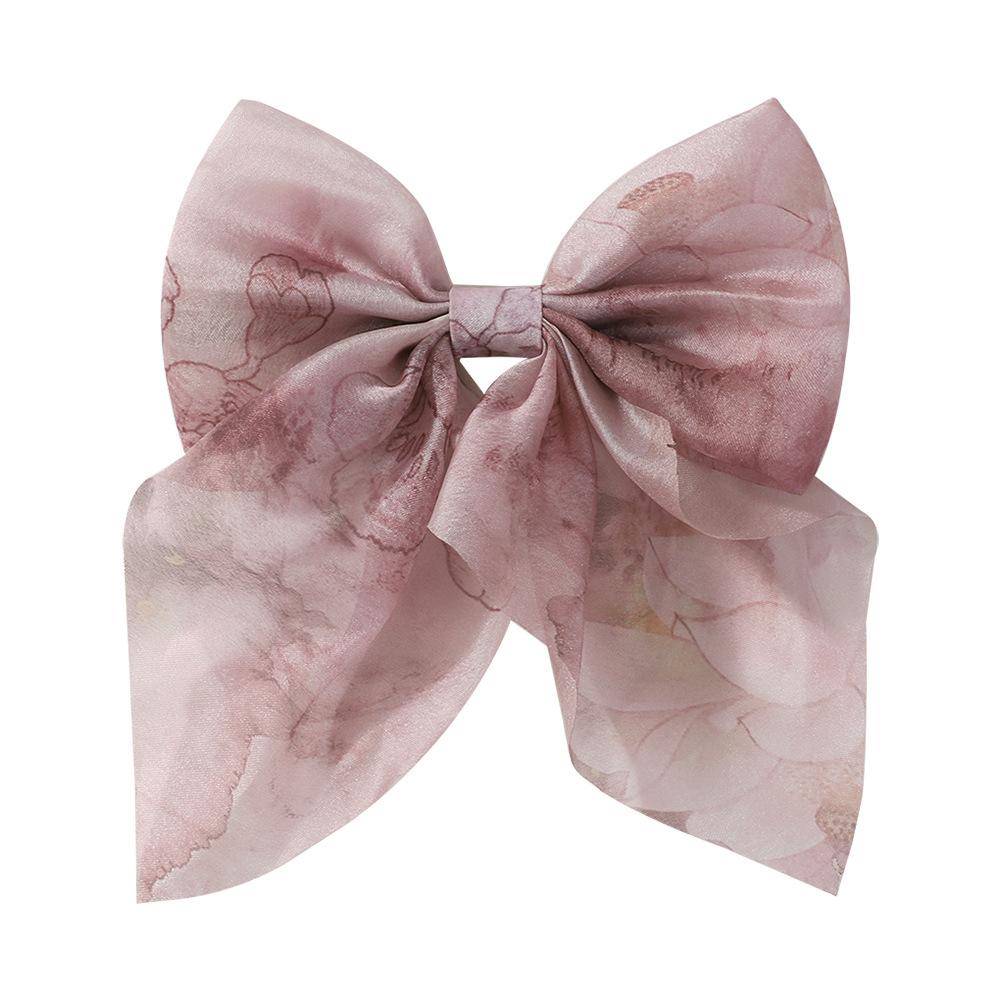 2Pcs Baby Hair Clip for Girls Hair Tie Ink Style Bow Kid Hair Accessory Sping Autumn Princess Children Hairband
