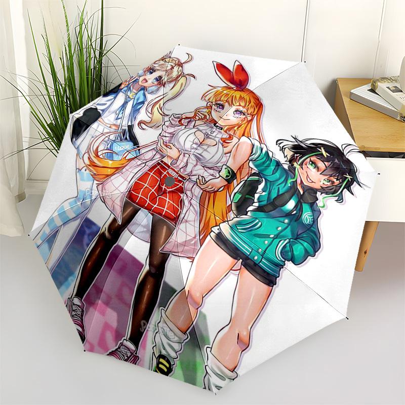 

1pc Love Live! Automatic Opening/Closing Outdoor Umbrella with Portable Tri-Fold Design, 8-Rib Iron Frame Outdoor for Fans, Travelers, Daily Use,