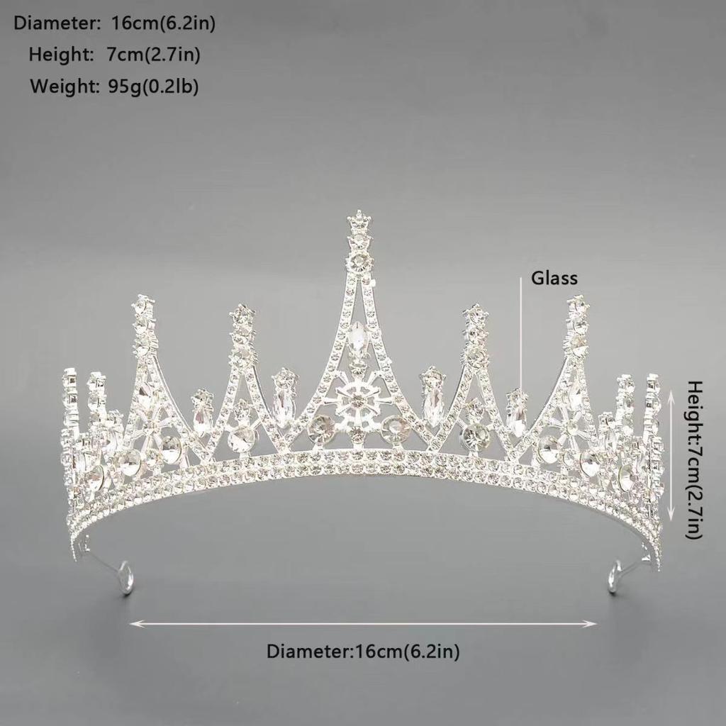 Bride Crown Alloy Crown Princess Korean Style Goddess Crystal Headband Headband Hair Accessories