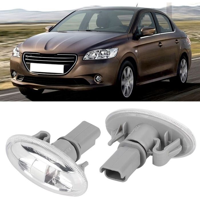 Feu Latéral, Clignotants Latéraux à LED Voyant Latéral 6325G3 Fit pour Peugeot 108 107 206
