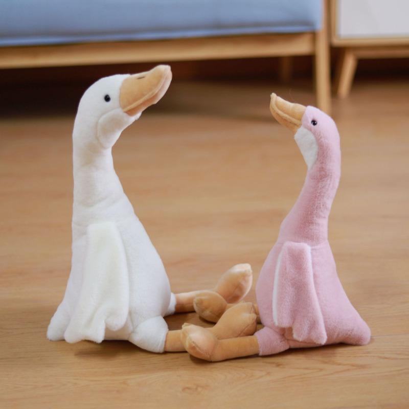 Kawaii Soothes Little White Goose Plush Toy Cartoon Cute Swan Plush Doll Sleeping Pillow Giving Girlfriend Birthday Gift