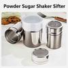 With Dustproof Lid Fine Mesh Shake Bottle Stainless Steel Powder Distributor  Kitchen Supplies