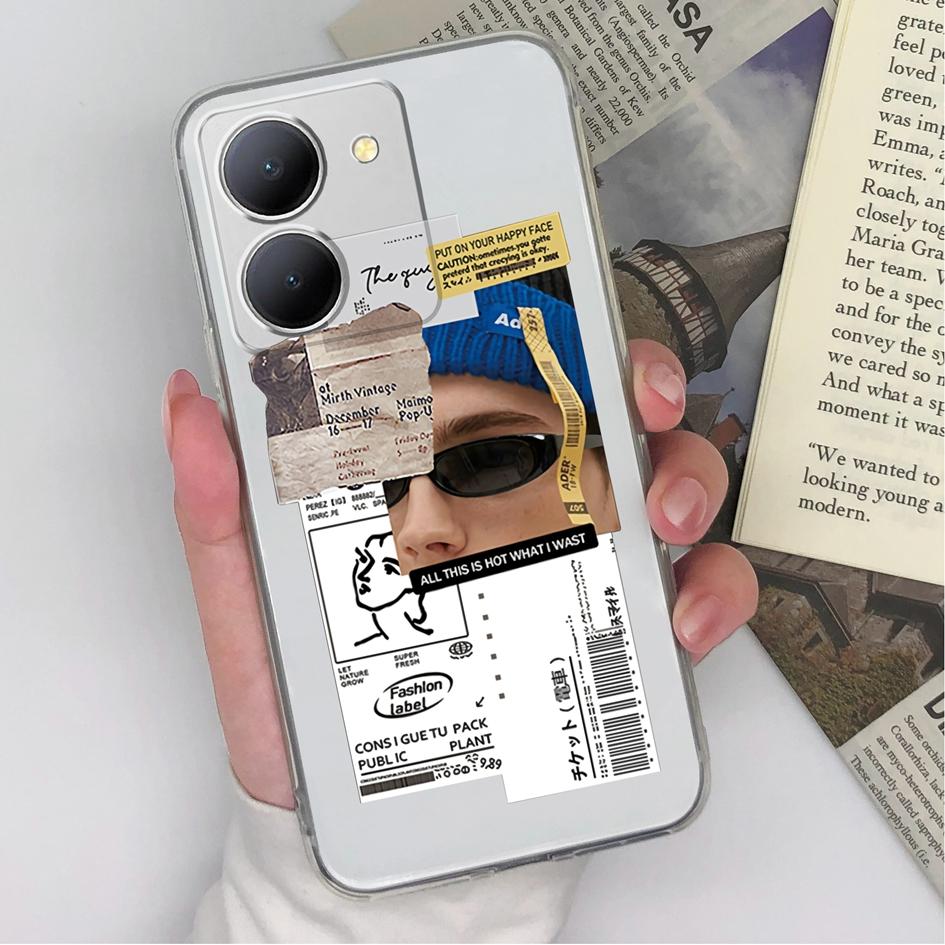 For Vivo Y36 Y20 Y15S Y02 Y11 Y12 Y35 Y33s Y31 Y30 Y27 Phone Case Back Cover Fashion Boy Girl Shockproof Transparent Soft Silicone TPU For Vivo Bumper