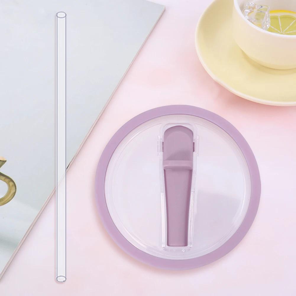 2Pcs Dustproof Tumbler Lids with Straw Spill Proof Tumbler Cover Replaceble Tumbler Flip Straw Lid for Stanley 30oz Cup