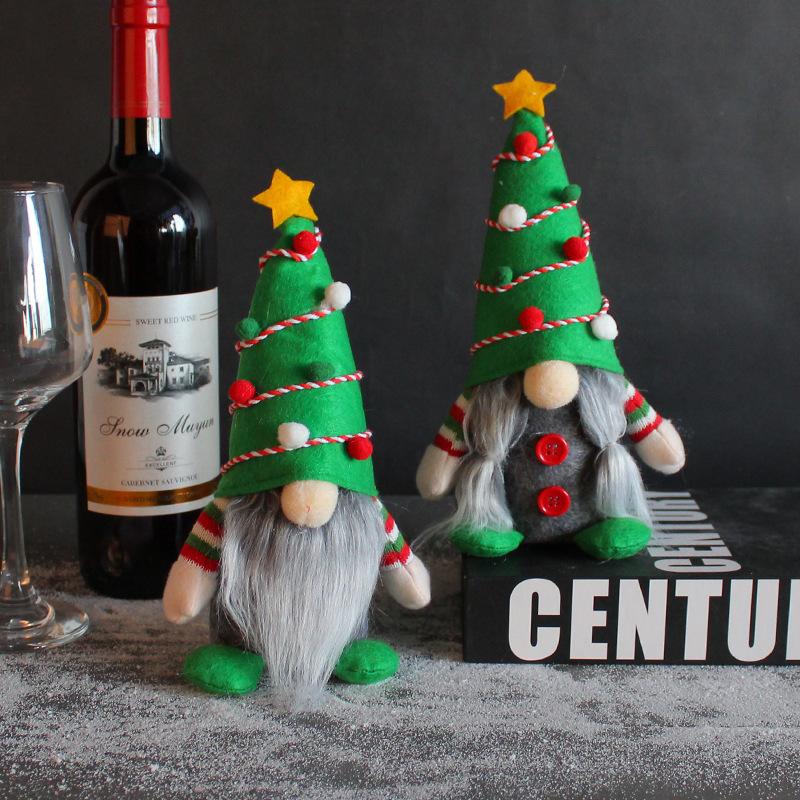 Zhongran Christmas Tree Faceless Doll Doll Arrangement Props Holiday Standing Tree Dwarf Old Man Ornament